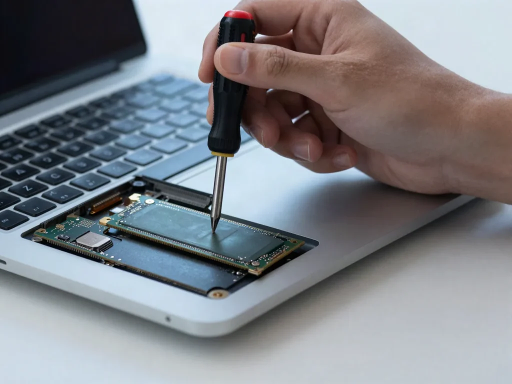 Réparation d'ordinateur portable : remplacement de SSD